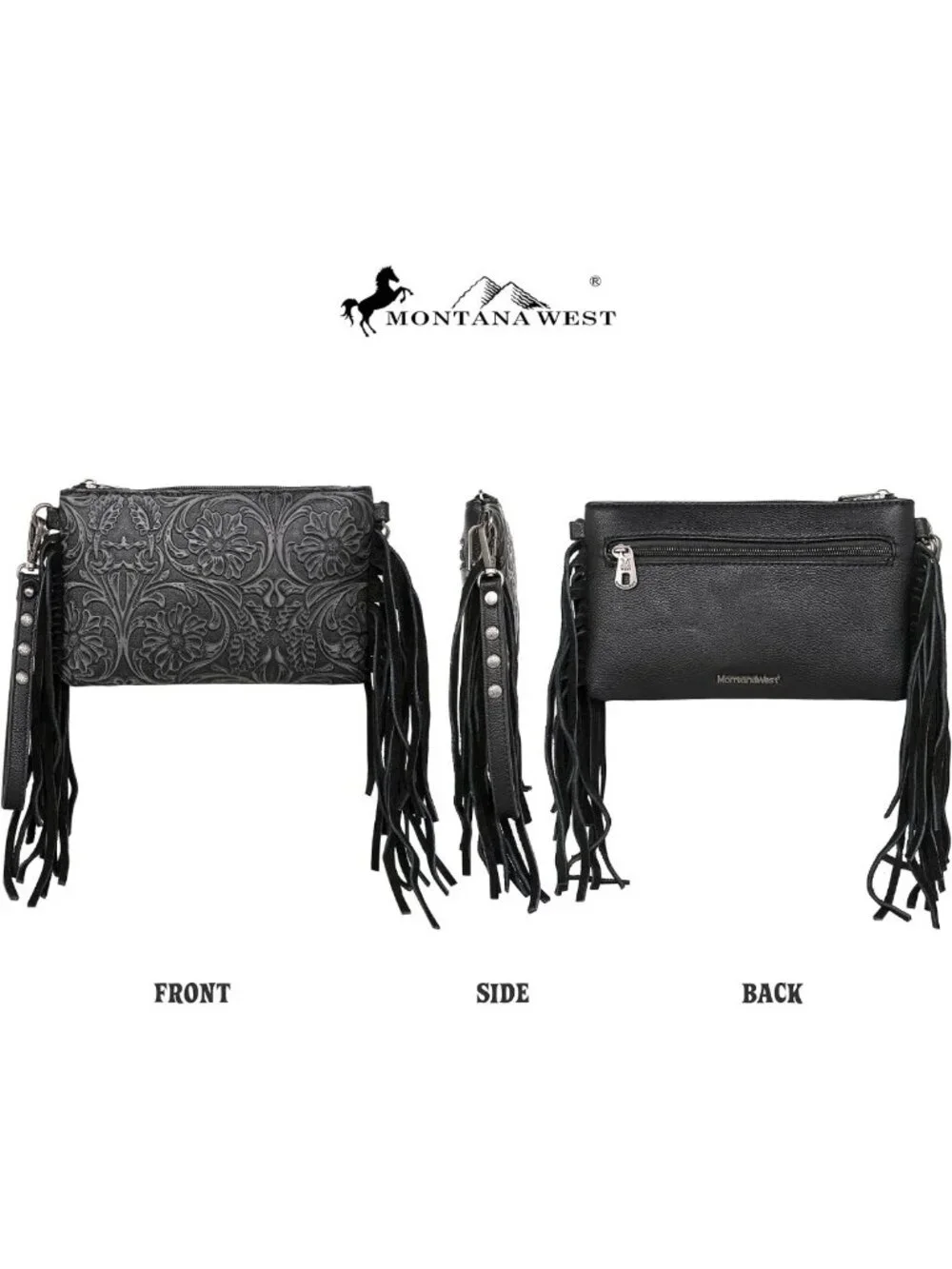 Stylish Western Crossbody Bag & Wristlet Clutch for Women - Versatile Handbag